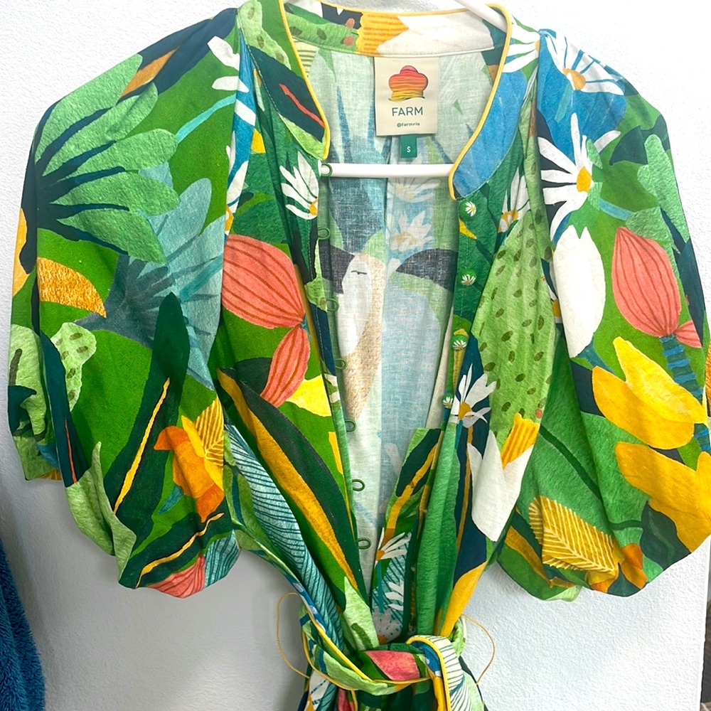 FARM Rio puff sleeve romper - Picture 5 of 10